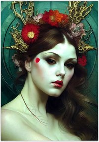 Poszterek 70x100 VirĂĄgok a hajban Csaj