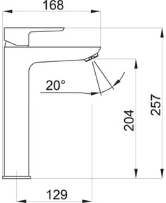 Novaservis - Mosdócsap METALIA ECO 25,7 cm fényezett króm
