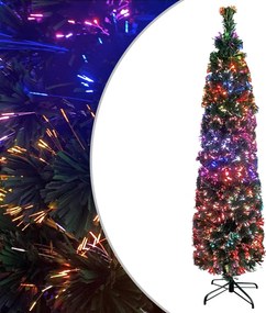 vidaXL száloptikás vékony műkarácsonyfa talppal 120 cm