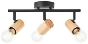 Brilliant - KERRY spotlámpa 3xE27/40W/230V fekete/bambusz