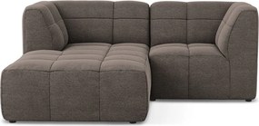 Barna buklé sarokkanapé (bal oldali-heverő résszel) Aloha – Makamii