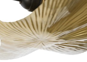 Keleti mennyezeti lámpa sárgarézzel és fekete színben 3 lámpás - Louka