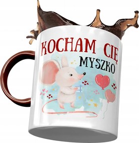 Bordó bögre egérrel Aranyos Ajándék Nyomtatott Fotóval