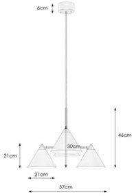 Markslöjd 108077 - Csillár zsinóron KLINT 4xE14/40W/230V fehér
