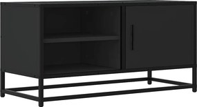 vidaXL fekete szerelt fa és fém TV-szekrény 80x34,5x40 cm