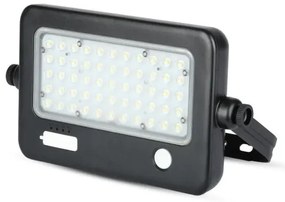 LED állítható fényerőjű napelemes reflektor szenzorral LED/10W/3,7V 4000K IP65 +