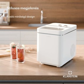 Klarstein IceCraft jégkockakészítő, 2 üzemmód, 1,3 l hideg víz, automatikus tisztítás, 12 kg/24 h