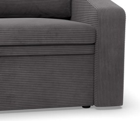 Vertico fekvőfotel, 80 cm széles, kordbársony, szürke
