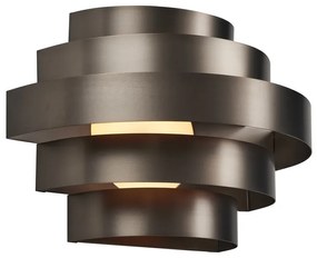 Modern fali lámpa gunmetal LED-del, 3 fokozatban dimmelhető - Lines