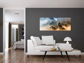 Farkasok üvöltése a holdra képe (120x50 cm)