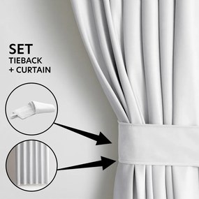 Fehér bársony dimout (részleges sötétítő) függöny 140x245 cm Pleat – Restilo