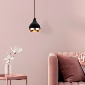 YILDO kábeles függőlámpa 1xE27/40W/230V fekete/réz