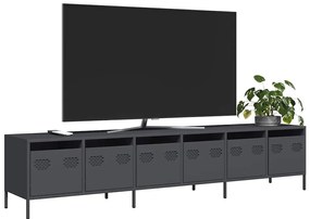antracitszürke hidegen hengerelt acél TV-szekrény 202x39x43,5cm