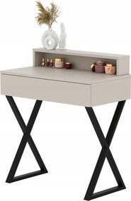 Fésülködőasztal Konzol Lena Plus Kasmír 75CM Fekete Lábak X Fém