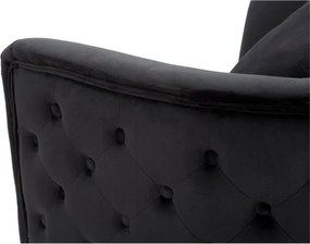 Fekete bársony fotel Bucarest – Mauro Ferretti