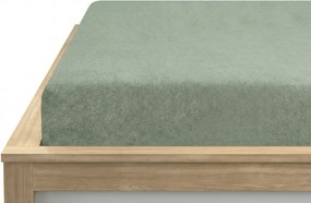 Frottír gumis lepedő EXCLUSIVE világos olívazöld 90 x 200 cm