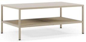 Krémszínű fém dohányzóasztal 60x100 cm Fayna – Marckeric