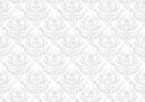 Fotótapéta Elegáns növényi motívumok fehérben és szürkében 200x140 +ragasztó