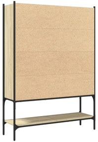 sonoma tölgy színű szerelt fa könyvszekrény 102x30x141,5 cm