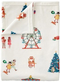 Fehér mikroplüss gyerek takaró 150x200 cm Christmas Fairground – Belle &amp; Boo