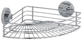 WENKO 20887100 - VACUUM-LOC kerek acél polc, 31x22,5 cm, fényes króm