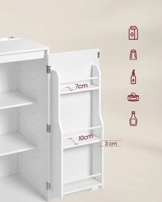 Konyhai tárolószekrény, 3 ajtóval, felhőfehér színben