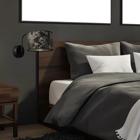 Fali lámpa SATINO 1xE27/60W/230V fekete/arany