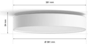 Philips - LED Dimmelhető fürdőszobai lámpa Hue LED/19,2W/230V IP44 á. 381 + távirányító