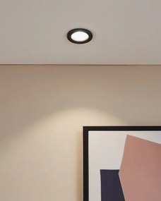 Eglo 902273 -LED fürdőszobai süllyesztett mennyezeti lámpa SALABATE LED/4,9W/230V átm.8,8cm IP65 fekete