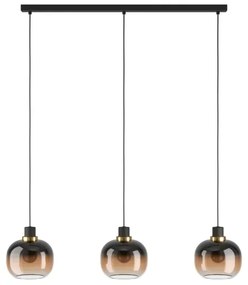 Eglo 99615 - OILELLA 3xE27/40W/230V barna függeszték kábellel