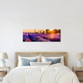 A levendula mező képe, Provence (órával) (90x30 cm)