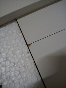 AKCIÓ Fehér étkezőasztal sonoma tölgy dekorációval MADO 120x80 II. minőség