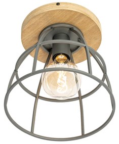 Ipari mennyezeti lámpa sötétszürke fával - Arthur