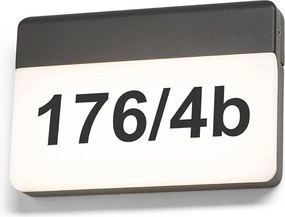 RENDL GAVIN fali lámpa antracit opálakril 230V LED 13W IP65 3000K
