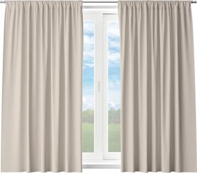 Kész Függöny Sima Szalagos Béka 140X160 CM Bézs Latte Függöny 4108