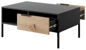 Dohányzóasztal Rastafa 2S (artisan tölgy  + fekete). 1071384