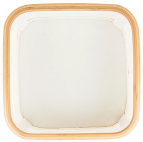 G21 tárolódoboz 30 x 30 x 15 cm, bambusz, fedéllel, bézs