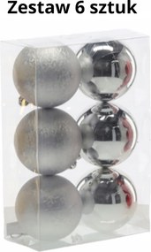 ExkluzĂv 6 Db-os KarĂĄcsonyfadĂsz Szett 8 CM EzĂŒst TökĂ©letes AjĂĄndĂ©k