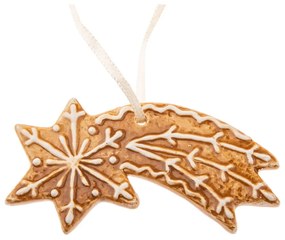Kerámia karácsonyfadísz 9 cm Gingerbread Comet – Dakls