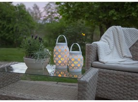 Flame Lantern fehér lámpás, magasság 16 cm - Star Trading