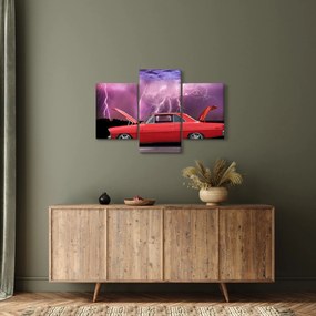 Piros autó képe (90x60 cm)