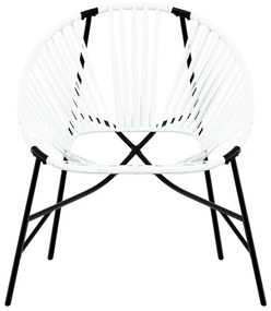 fekete fehér polyrattan kerti tojás szék