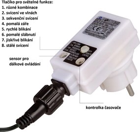 VOLTRONIC® Fényfüzér 40 m 400 LED színes vezérlő