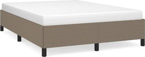 vidaXL tópszínű szövet ágykeret matrac nélkül 140 x 190 cm
