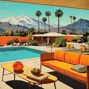 Poszter 50x50cm Medence Valahol Kaliforniában