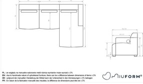 Világosszürke sarokkanapé (jobb oldali) Flex Felix – Miuform