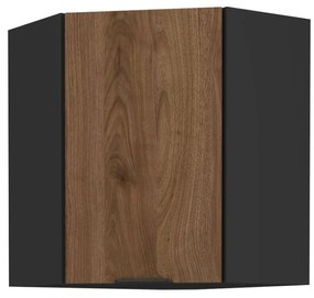 Felső sarok konyhaszekrény Monzesa 60x60 GN 72 1F (okapi dió + fekete) . 1096953