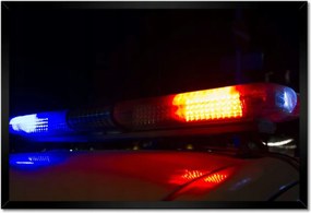 Poszterek keretben 60x40 Rendőrségi éjszakai fények