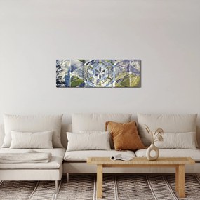 Kép - Geometriai ábra (órával) (90x30 cm)