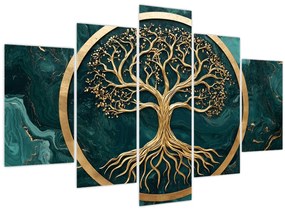 Kép – Márványban lévő arany életfa (150x105 cm)